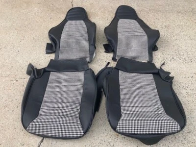 PORSCHE 911 911s 76-84 UPHOLSTER KITS FRONT/REAR KIT GERMAN VINYL/PEPITA NEW - Image 1 of 4