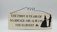 Hanging Marriage Plaque Sign Wedding Wooden Wall Shabby Chic Gift Idea Novelty