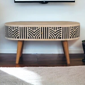 Edessa Bone Inlay Coffee Table - Picture 1 of 7