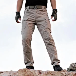 Mens Cargo Pants Tactical Waterproof Work Pants Outdoor Hiking Combat Trousers - Picture 1 of 34