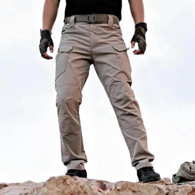 Mens Cargo Pants Tactical Waterproof Quick-Dry Work Outdoor Hiking Combat Pants - Image 1 of 4