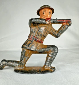 Vintage Barclay Lead Toy Soldier Kneeling Sniper Broken Rifle - Picture 1 of 5