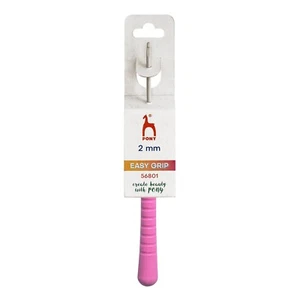 Pony Crochet Hook: Easy Grip Handle with Finger Flat: 14cm x 2.00mm - Picture 1 of 1