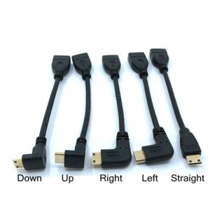 Up Down Right Left Angled Mini HDMI Male to HDMI Female Converter Adapter Cable
