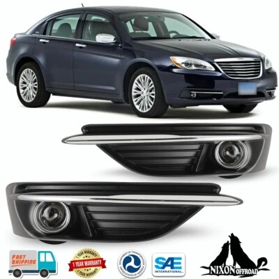 Fog Lights For 2011 2012 2013 2014 Chrysler 200 Driving Bumper Lamps w/Wiring - Image 1 of 4