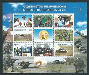 UZBEKISTAN 2012 SGMS820 Minisheet 20th Ann Armed Forces Unmounted Mint Cat £28 - Picture 1 of 1