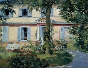 The house at Rueil by Manet Giclee Fine Art Print Reproduction on Canvas - Picture 1 of 1
