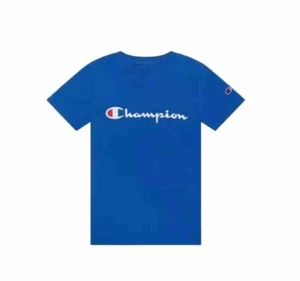 CHAMPION Little Boys Short Sleeve T-shirt Bozetto Blue Size 7 NWT - Picture 1 of 8