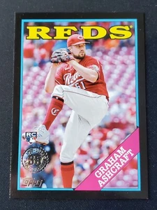 Graham Ashcraft 2023 Topps Series 1 1988 Anniversary Black Rookie Parallel Reds - Picture 1 of 1