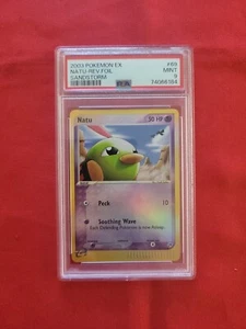 Pokemon: Natu #69/100 EX Sandstorm Reverse Holo 2003 - Vintage PSA 9 Mint - D36 - Picture 1 of 18