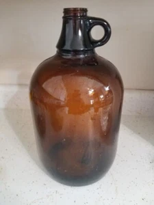 1940 Duraglas Owens Illinois Packer brocca ambra gallone marrone Alton B-1175 vintage - Foto 1 di 6