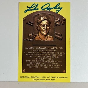 Luke Appling White Sox Signed Autographed Baseball Hall HOF Plaque Postcard 23 - Picture 1 of 6