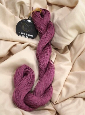 Lotus Yarns, 164 yds, 50g 100%, Linen 8, Purple,