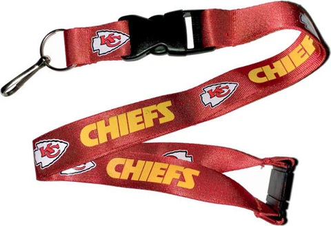 Kansas City Chiefs Lanyard Keychain Key Chain NFL New Cover