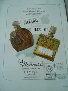 Publicitté Advertising 1950 Parfum Molinard Calendal Iles d'Or - Imagen 1 de 1