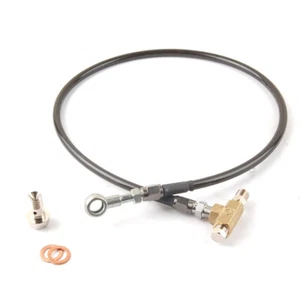 Turbo Oil Feed line 3AN /Mitsubishi TD02 TD03 TD04 M10x1.25mm / 1.5mm restrictor - Picture 1 of 4