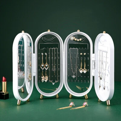 NEOHOME-FURNITURES Folding Earring Necklace Display Holder Stand Jewellery Organiser Storage Box