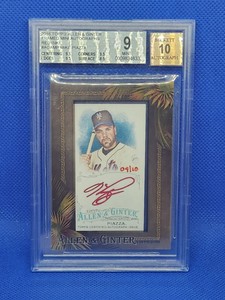 Mike Piazza 2016 Topps Allen & Ginter Framed Mini Auto Red Ink /10 BGS 9/10 Mets
