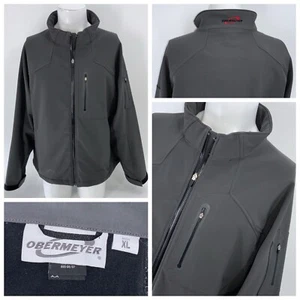 Obermeyer Element Full Zip Jacket Mens XL Gray Poly Spandex Zip Vents YGI X4-30 - Picture 1 of 15