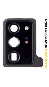 Back Camera Lens With Cover Bezel Ring Samsung Galaxy Note 20 Ultra Mystic Black - Picture 1 of 4