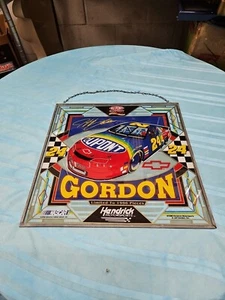 RARE! Jeff Gordon 24 NASCAR Painted glass sign Plaque Dupont Chevy Monte Carlo - Picture 1 of 7