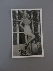 real photo European card with blank back film star Vera Ralston