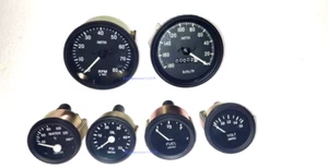 Smiths Kit Elec Temp Oil Fuel Volt Gauge Speedo180-0 kmh Tacho0-80 100 mm BB - Picture 1 of 3