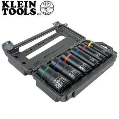 Klein Tools 66010 Impact Socket Set High-Torque Deep Sockets 12-Point 1.5" Drive - Image 1 of 4