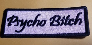 Psycho Bitch Embroidered Patch approx 1.25x4" - Picture 1 of 2