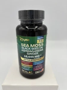 Zoyava Sea Moss Black Seed Oil Ashwagandha Ginger Exp 11/2026 New Sealed Bottle - Picture 1 of 4