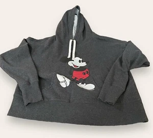 Disney Hoodie Women’s Small Grey Mickey Mouse Graphic Sweatshirt Pullover GAP - Picture 1 of 7