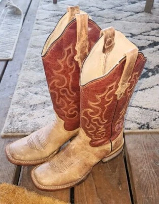 Stetson 12 021 8801 1706 Hecho en México Cuero Botas de Vaquero Mujer 7.5 Vaquera Foto 1 de 3