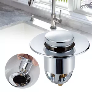 Universal Bathroom Sink Plug Stopper Pop-Up Drain Filter Wash Basin Core Bounce - Picture 1 of 9