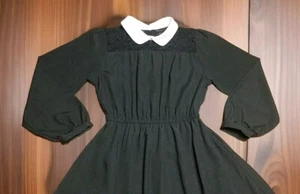 Colza Dress Knee Length Long Sleeve Cap Sleeve Black White Size Medium - Picture 1 of 12