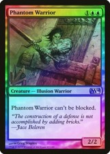 Phantom Warrior FOIL Magic 2014 / M14 NM Blue Uncommon MAGIC MTG CARD ABUGames