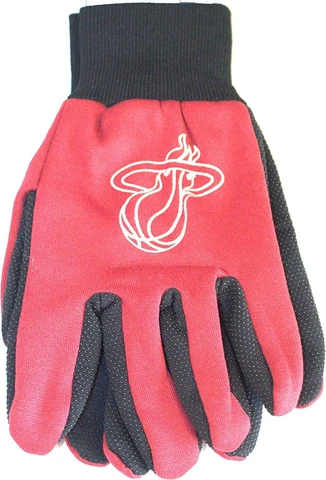 NBA Store Mens Miami Heat Foil Print Gloves - Red Cover