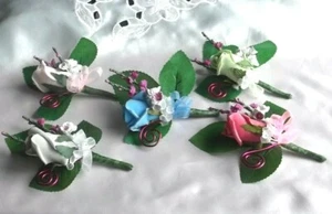 Ojal rosa/brezo/multi/metal lazo - 5 colores boda flor ojal  - Imagen 1 de 7