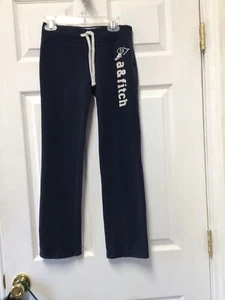 EUC Abercrombie & Fitch Girls Jogger Navy Blue Sweatpants Pants Lounge Sz S - Picture 1 of 1