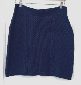 NWT Lilly Pulitzer Women's Low Tide Navy Lizona Cable Knit Sweater Skirt,Size L - Picture 1 of 10