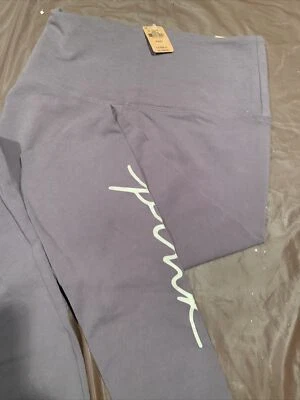 New! Pink Active Cotton High Waist Full Length Grey Logo XS NWT Legging - Image 1 of 4