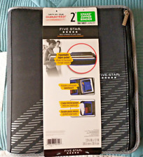 NEW Mead Five Star Xpanz Zip Around Binder Notebook 3 Ring Blk/Gray Free Ship