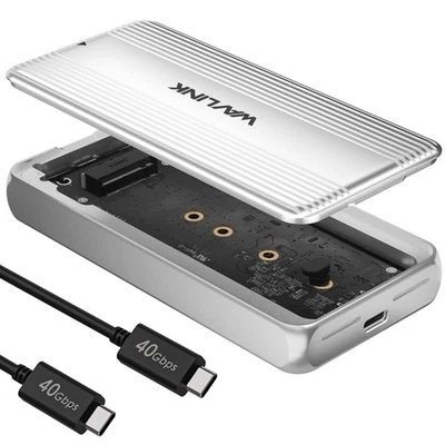 Gabinete SSD USB4 PCIe NVMe de 40 Gbps para SSD PCIe 2230/2242/2260/2280 B+M-Key Foto 1 de 4