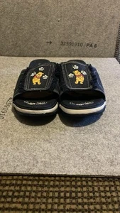 Winnie Puuh Damen-Pantoletten/Sandalen Größe 8,5 Jeansmaterial - Bild 1 von 9