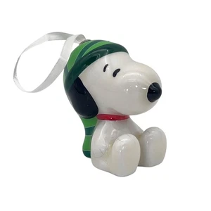 Cacahuetes Snoopy Plástico Árbol de Navidad Adorno de Vacaciones 3.5" Verde Medias Sombrero - Imagen 1 de 14