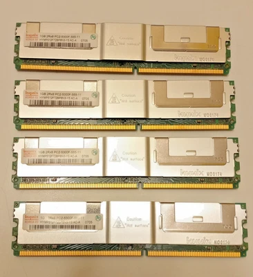 Lote de 4 GB (4x1 GB) Hynix DDR2 PC2-5300F ECC FB-DIMM Servidor RAM 667 MHz Foto 1 de 4