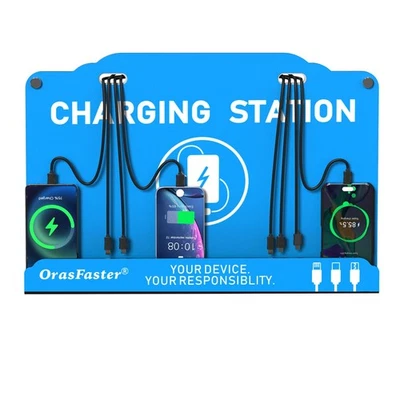 Orasfaster Wall Mounted Cell Phone Charging Station | Multi-Device Station - Image 1 of 4