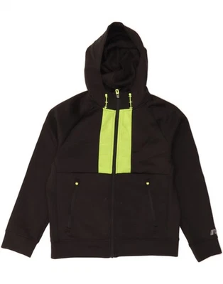 RUSSELL ATHLETIC Boys Zip Hoodie Sweater 10-11 Years Large Black BH06 - Image 1 of 3