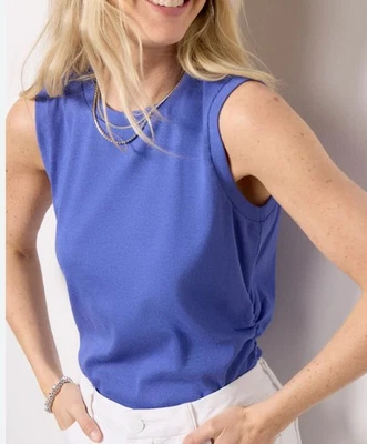 Michael Stars NUEVO CON ETIQUETAS S índigo sin mangas acanalado elástico acanalado ver fotos Foto 1 de 4