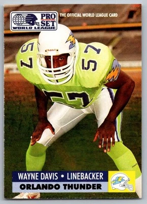 1991 Pro Set WLAF Inserts Wayne Davis Orlando Thunder #23 - Image 1 of 2