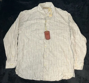 Camisa Tommy Bahama Silk Star Cuadros Para Hombre L/S Abotonada Blanca Talla Grande NUEVA - Imagen 1 de 7